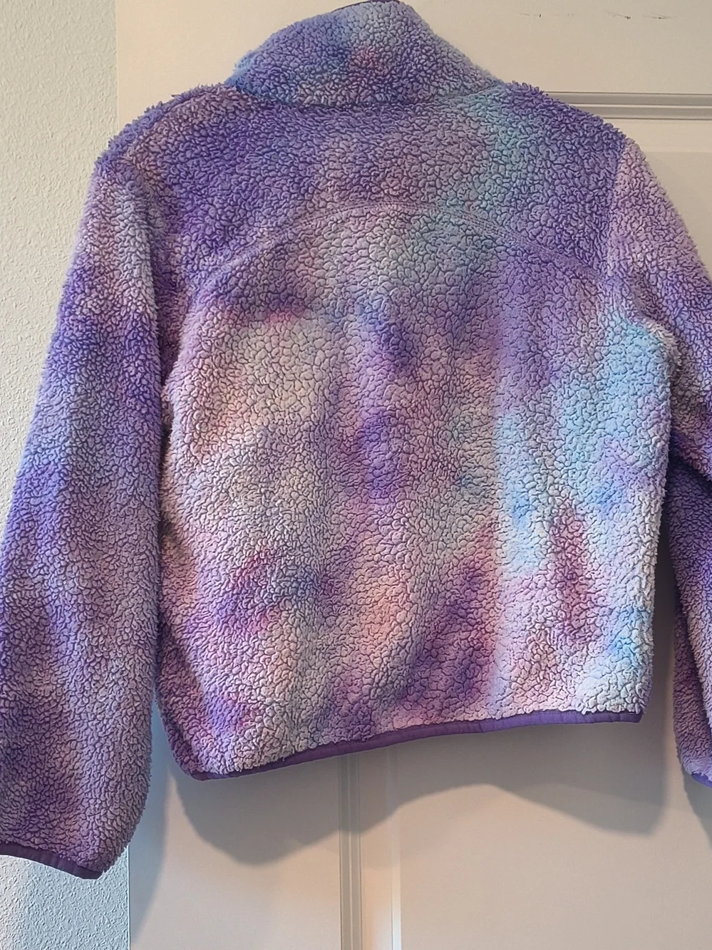all in motion Purple Lavender Tie-Dye Sherpa Half-Zip Pullover